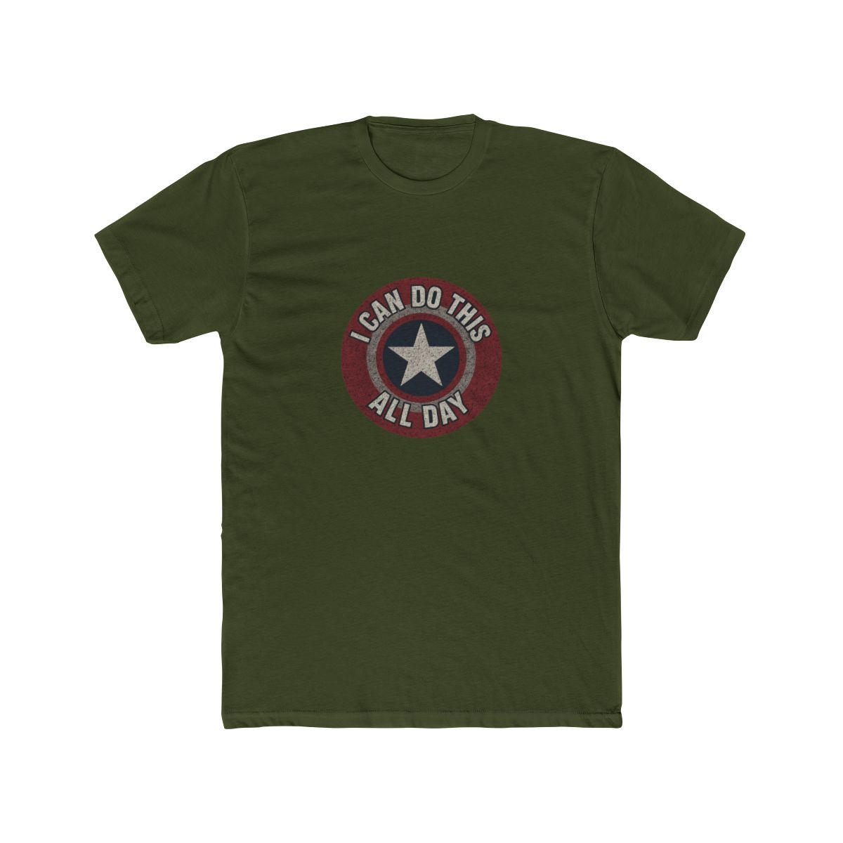 Brisco Brands I Can Do This All Day Star Shield Graphic T Shirt Men or Women