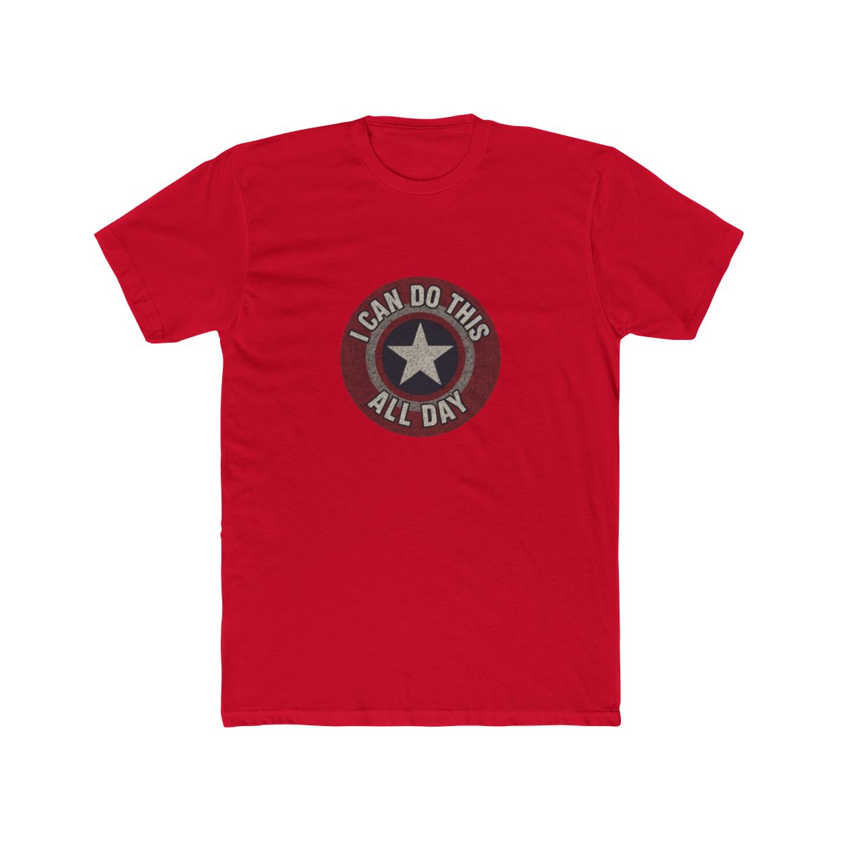 Brisco Brands I Can Do This All Day Star Shield Graphic T Shirt Men or Women - alternate angle 2, merchandise