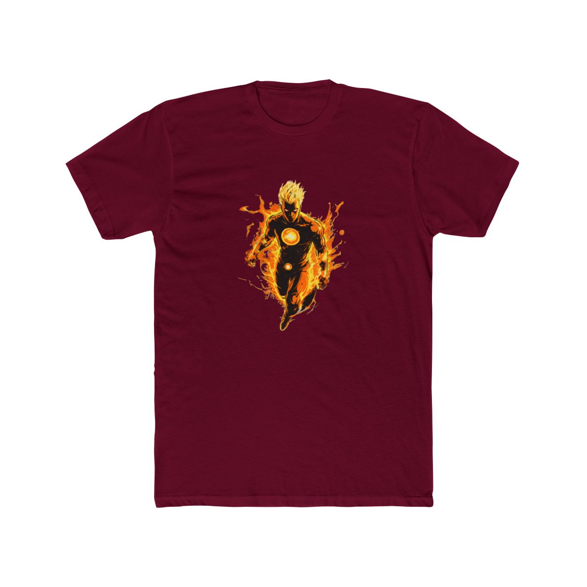 Human Torch Flames Graphic T Shirt - Marvel Fantastic Four Fan Gift - alternate angle 4, merchandise